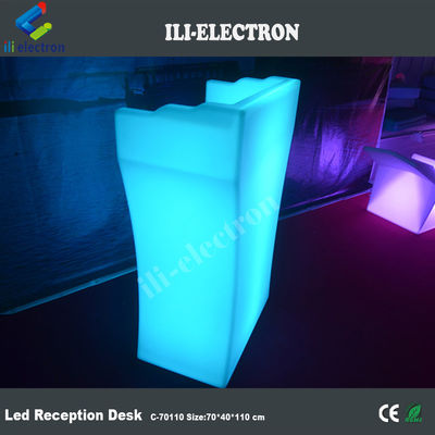 Portable rechargeable glowing reception desk