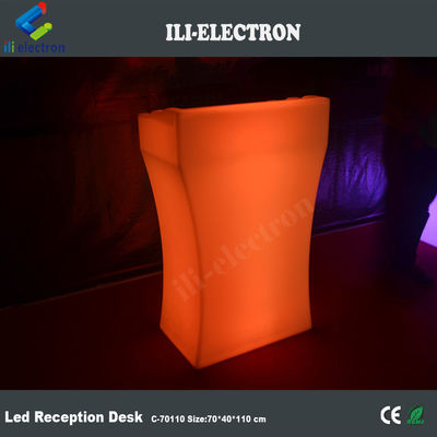 Portable rechargeable glowing reception desk