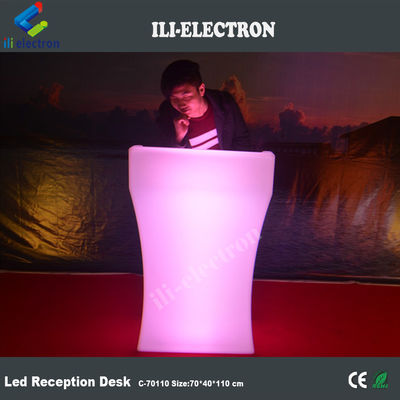Portable rechargeable glowing reception desk