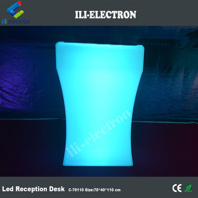 Portable rechargeable glowing reception desk