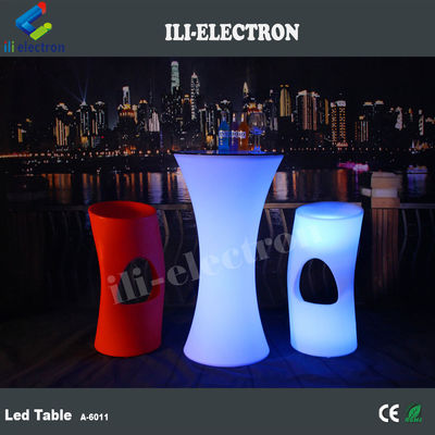 Illuminated led plastic lighting furniture set cocktail table