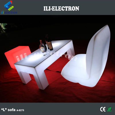 luxury plastic led L shape sofa chair