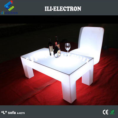 luxury plastic led L shape sofa chair