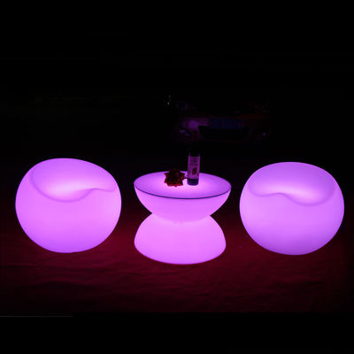 PE plastic RGB remote control led table and chair