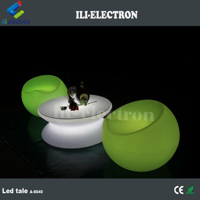 PE plastic RGB remote control led table and chair