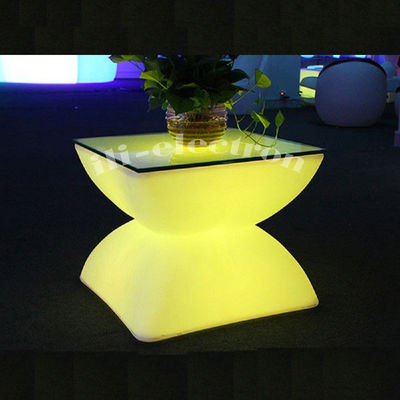 Rechargeable square LED illuminou bar table with remote control/romantic outdoor table