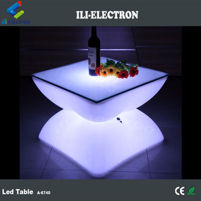 Rechargeable square LED illuminou bar table with remote control/romantic outdoor table