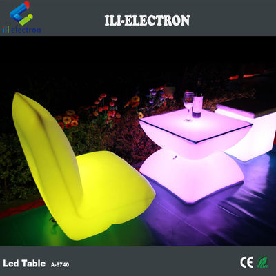 Rechargeable square LED illuminou bar table with remote control/romantic outdoor table
