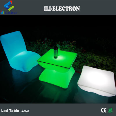Rechargeable square LED illuminou bar table with remote control/romantic outdoor table
