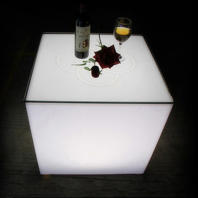 PE material LED cube seat for decoration led cube table