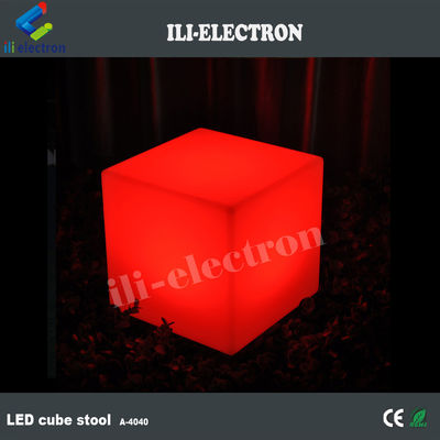 PE material LED cube seat for decoration led cube table
