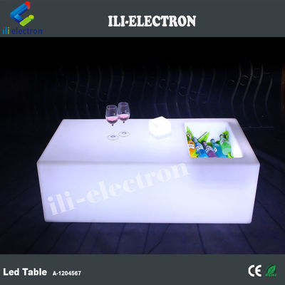 Battery KTV Nightclub Bar Furniture Illuminated Plastic LED Pub Table