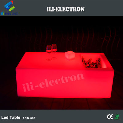 Battery KTV Nightclub Bar Furniture Illuminated Plastic LED Pub Table