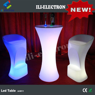 Night club event high boy glowing led cocktail table portable lighting high top RGB cocktail table