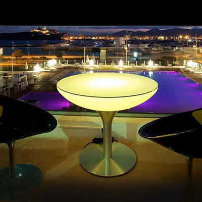 Commercial LED Light Cocktail Table , Illuminated Bar Table Wireless For Party