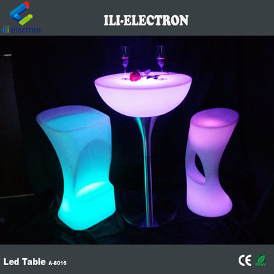 Commercial LED Light Cocktail Table , Illuminated Bar Table Wireless For Party