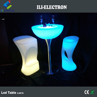 Commercial LED Light Cocktail Table , Illuminated Bar Table Wireless For Party