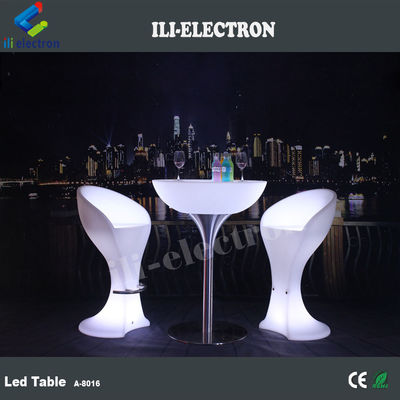 Commercial LED Light Cocktail Table , Illuminated Bar Table Wireless For Party