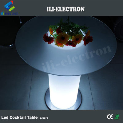 Glass table top illuminated led bar tables