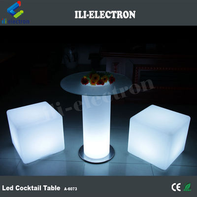 Glass table top illuminated led bar tables