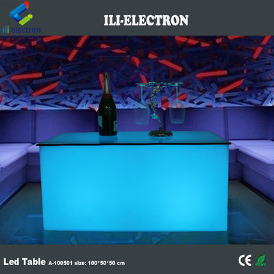 PE Plastic LED Rectangle Cube Light Bar Table Color Changing With Remote Control For Club