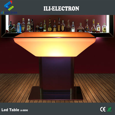 Commercial Square Glowing Bar Table RGB Remote Control With CE Certification