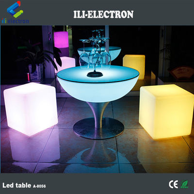 Luxury Illuminated Led Bar Table For Rental 1 Year Warranty