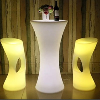 Luminous Glow Mobile Cocktail Bar Table  Led Portable Cocktail Table