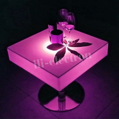 commercial used PE plastic LED glowing table
