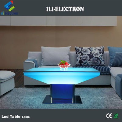 Luxury Remote Control Plastic Led Lounge Table For Apartment