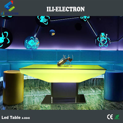 Luxury Remote Control Plastic Led Lounge Table For Apartment