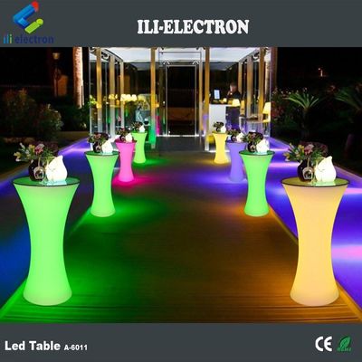 Plastic Illuminated Cocktail Tables Infrared Remote Control