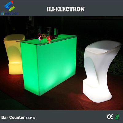 Commercial Luminous LED Bar Counter , Rectangle LED Glow Table Waterproof
