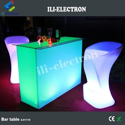 Commercial Luminous LED Bar Counter , Rectangle LED Glow Table Waterproof