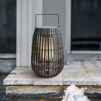 Customized Solar Rattan Garden Lanterns Portable With Handle