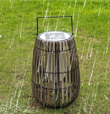 Portable Rattan Garden Solar Lights IP65 Water Resistant For Outdoor