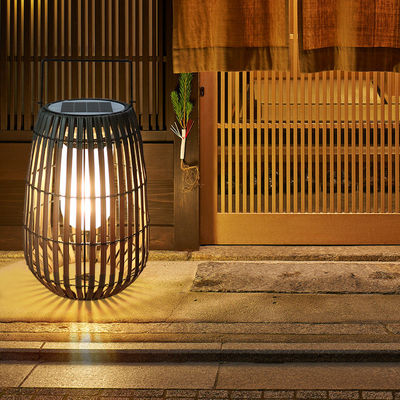 Portable Rattan Garden Solar Lights IP65 Water Resistant For Outdoor