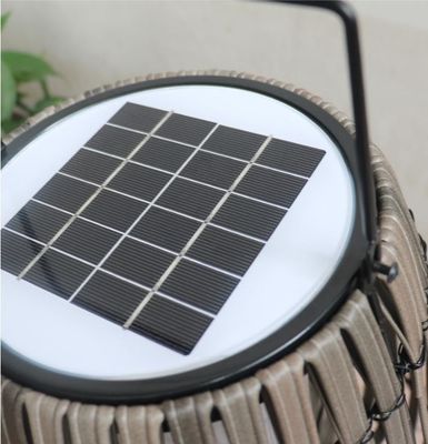 Portable Rattan Garden Solar Lights IP65 Water Resistant For Outdoor