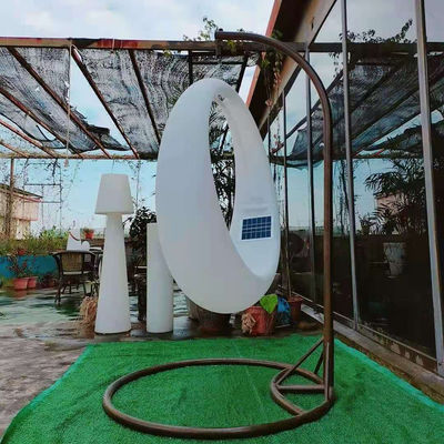 Solar Charging Plastic Patio Swing Seat 16 Colors Changing