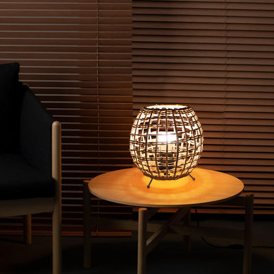 small Creative rattan ball table lamp Rattan art rattan woven bedroom decorative table lamp