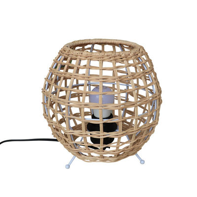 small Creative rattan ball table lamp Rattan art rattan woven bedroom decorative table lamp