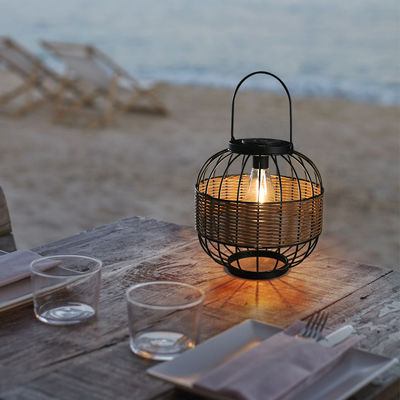 Waterproof Outdoor Rattan Lamp Shades For Balcony Garden Yard
