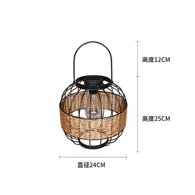 Waterproof Outdoor Rattan Lamp Shades For Balcony Garden Yard