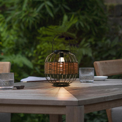 Waterproof Outdoor Rattan Lamp Shades For Balcony Garden Yard
