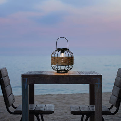 Waterproof Outdoor Rattan Lamp Shades For Balcony Garden Yard