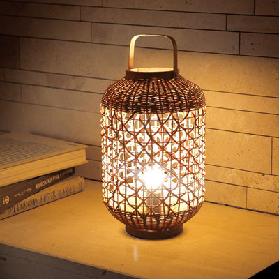 Retro Hemp Rope Rattan Woven Lamp Shade For Living Room Bedroom