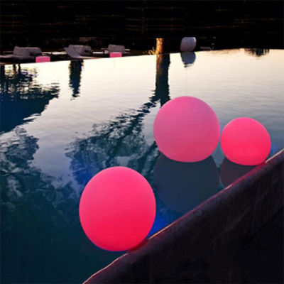PE Plastic Floating Pool Ball Lights , Remote Control LED Ball Lamp For Decoration