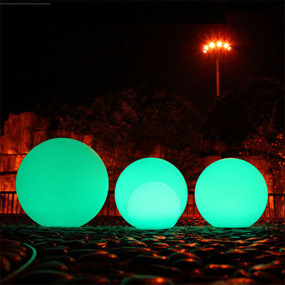 Plastic LED Color Changing Glow Balls 10CM 80CM Water Resistant For Holiday