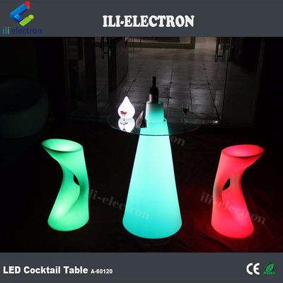 Colorful LED Light Up Cocktail Tables Rechargeable For Party