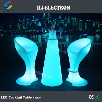 Colorful LED Light Up Cocktail Tables Rechargeable For Party